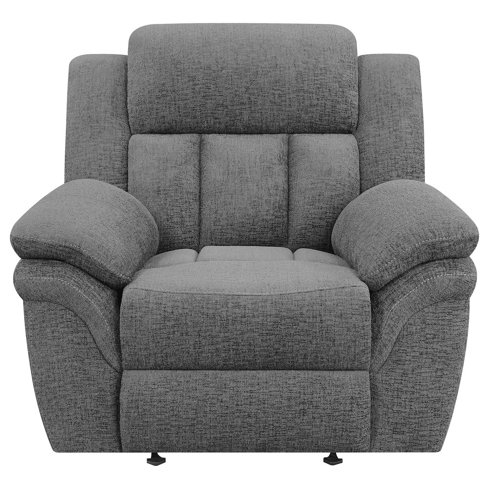 Bahrain Upholstered Power Glider Recliner Charcoal. Picture 4