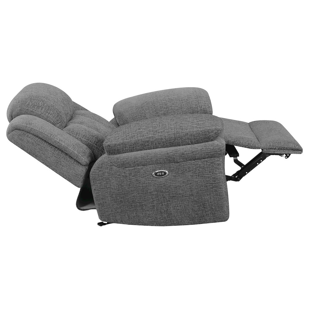 Bahrain Upholstered Power Glider Recliner Charcoal. Picture 9