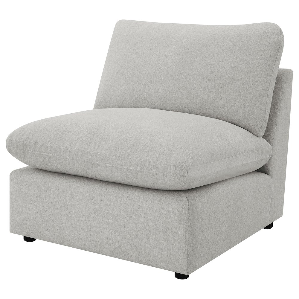 Collins Modular Armless Chair Grey. Picture 4
