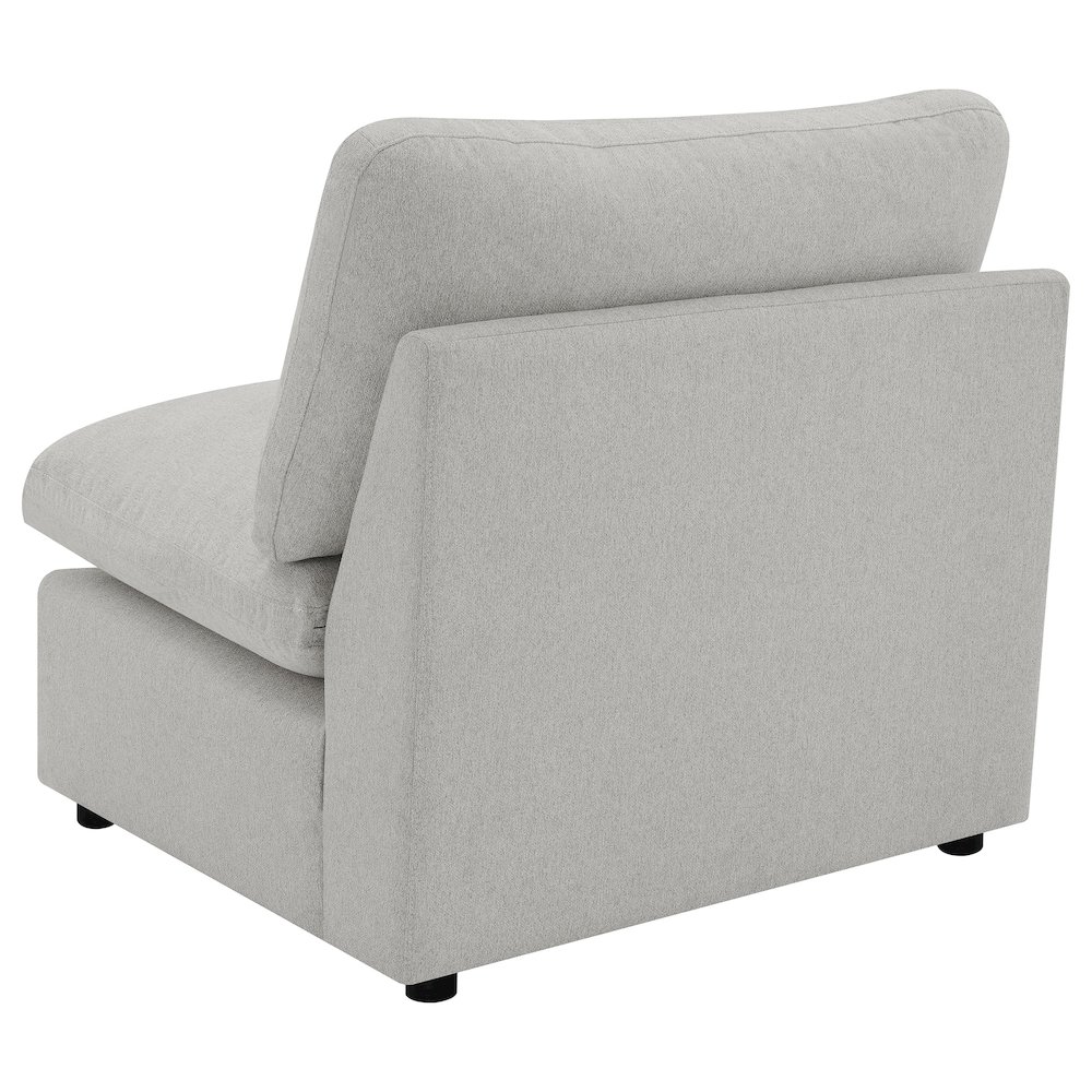 Collins Modular Armless Chair Grey. Picture 6