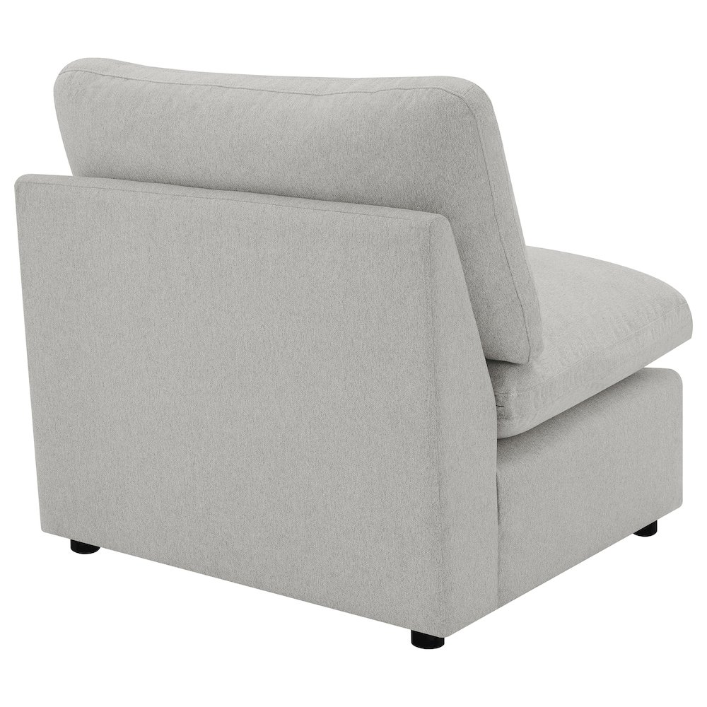 Collins Modular Armless Chair Grey. Picture 7