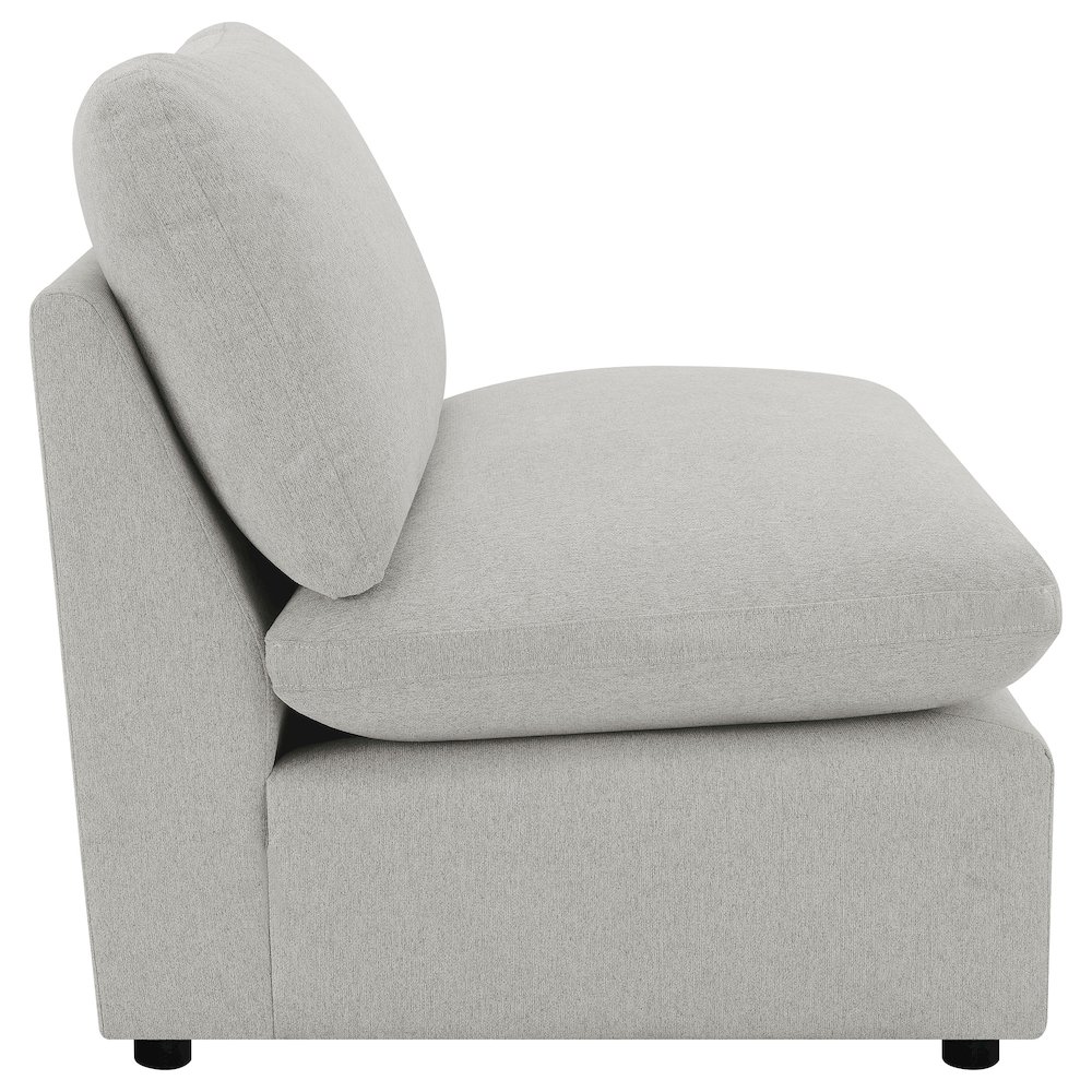Collins Modular Armless Chair Grey. Picture 8
