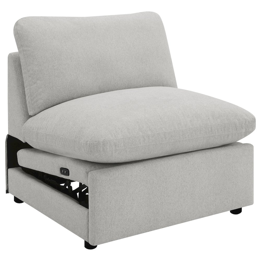 Collins Modular Power Armless Recliner Grey. Picture 1