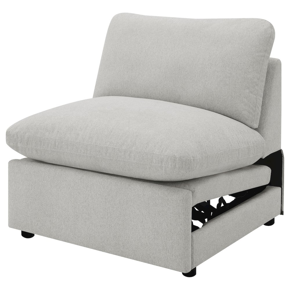 Collins Modular Power Armless Recliner Grey. Picture 5