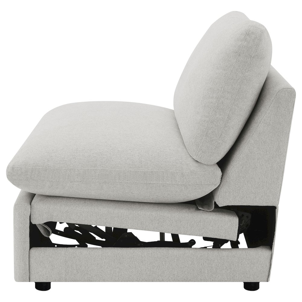 Collins Modular Power Armless Recliner Grey. Picture 6