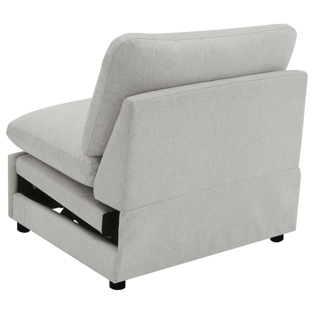 Collins Modular Power Armless Recliner Grey. Picture 7