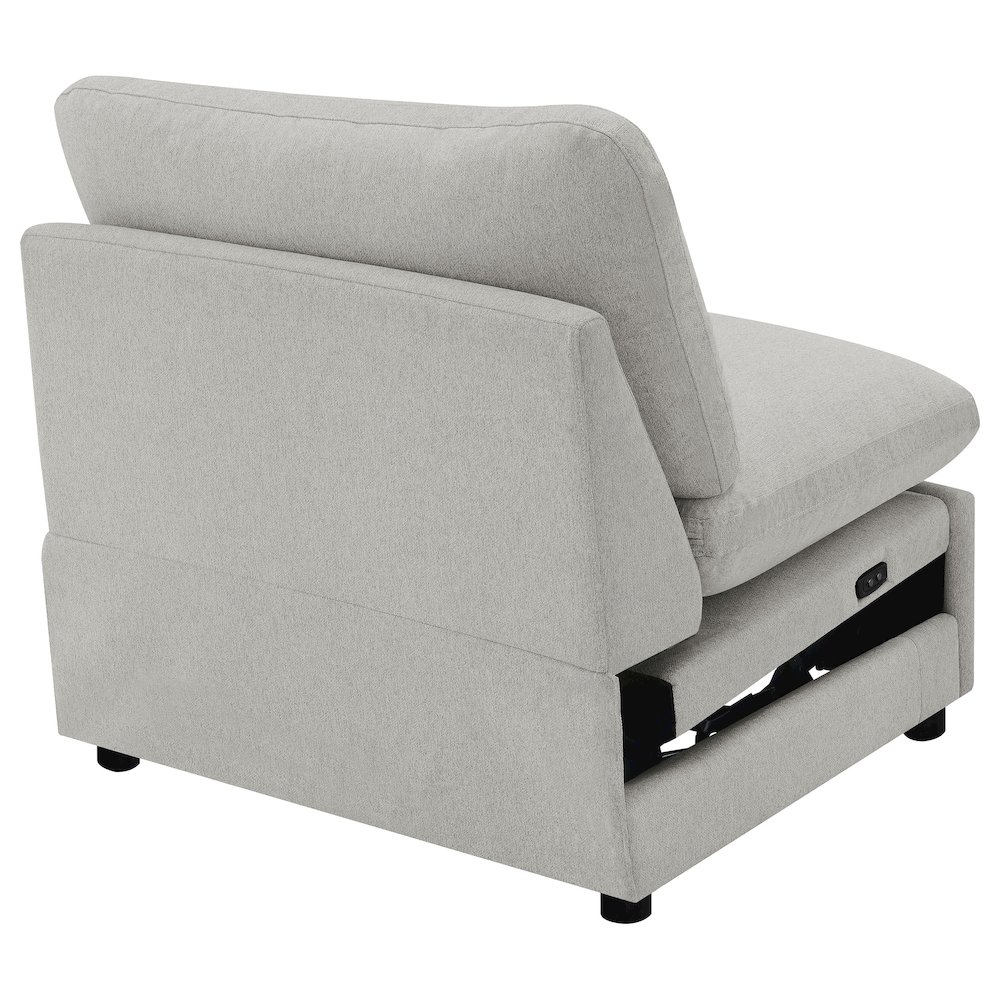 Collins Modular Power Armless Recliner Grey. Picture 8