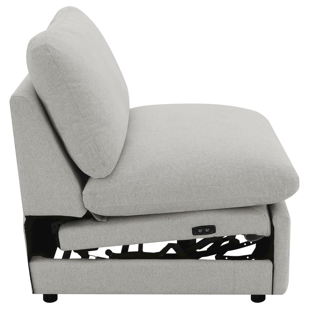 Collins Modular Power Armless Recliner Grey. Picture 9