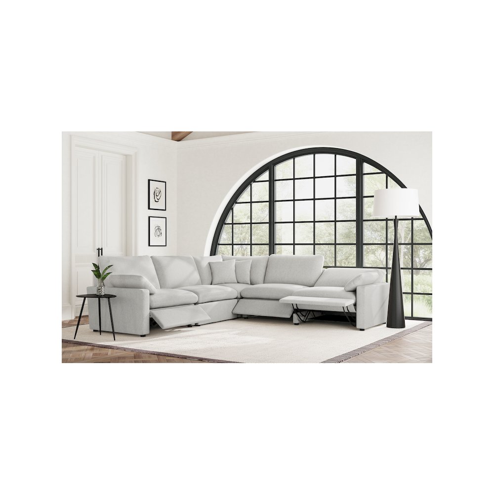 Collins Modular Power Armless Recliner Grey. Picture 14