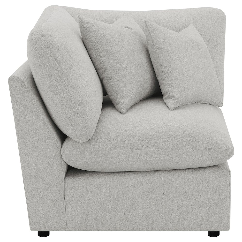 Collins Modular Corner Chair Grey. Picture 3