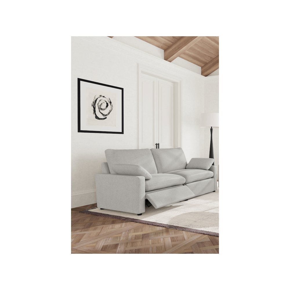 Collins Modular Power Loveseat Grey. Picture 10