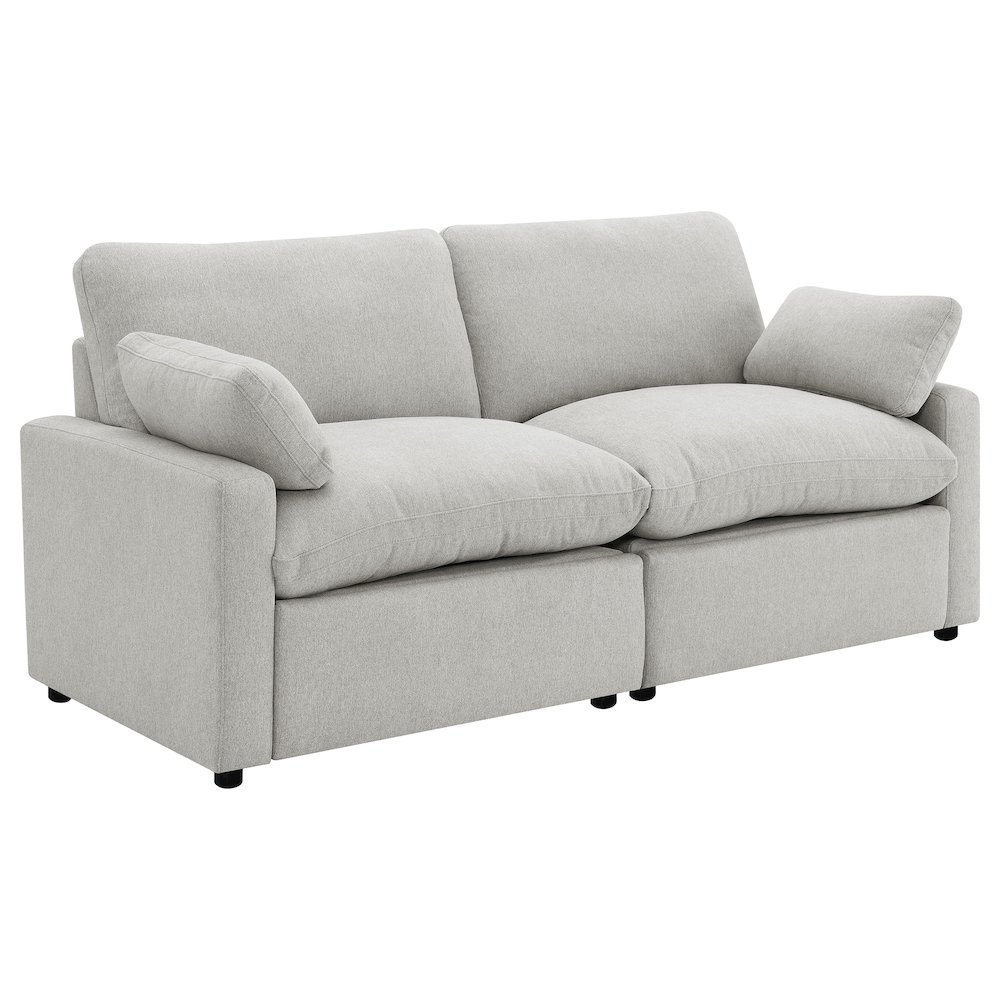Collins Modular Power Loveseat Grey. Picture 1