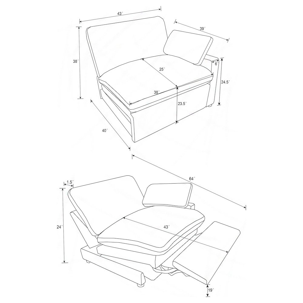 Collins Modular Power Loveseat Grey. Picture 16