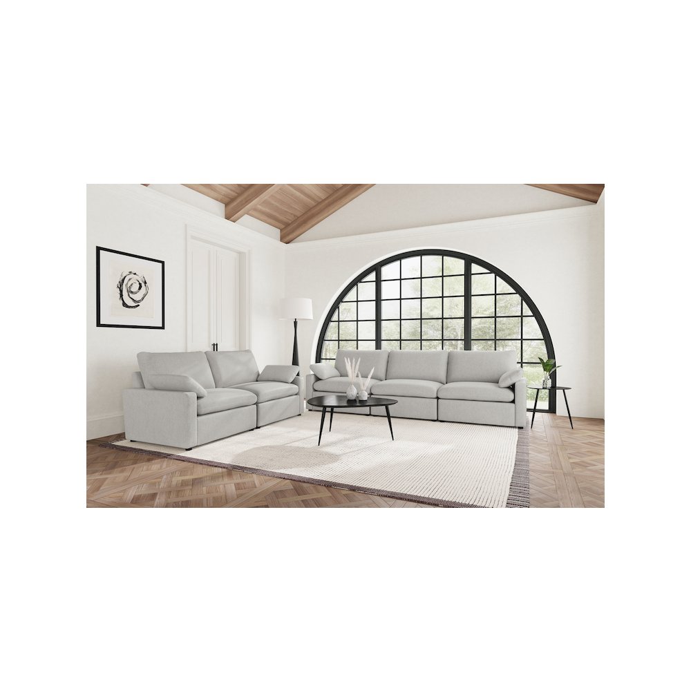 Collins Modular Power Loveseat Grey. Picture 11