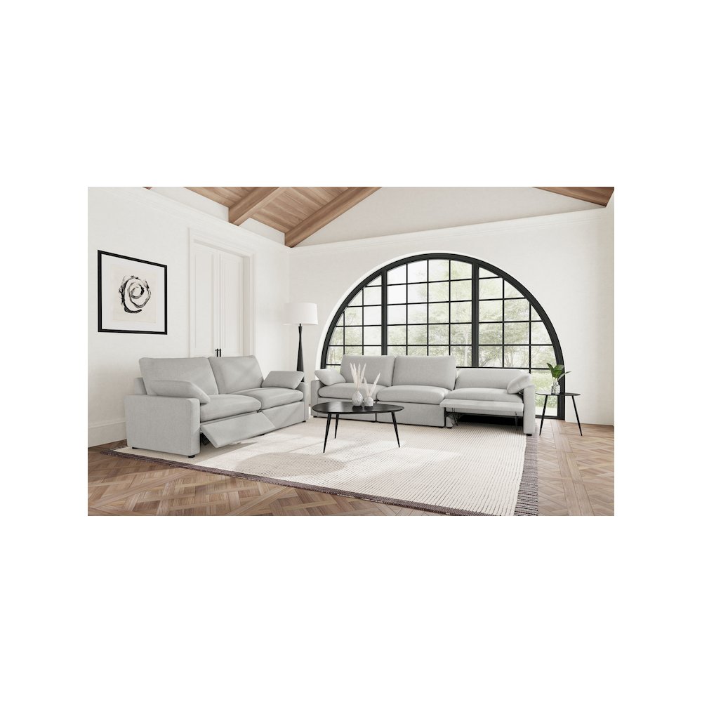Collins Modular Power Loveseat Grey. Picture 12