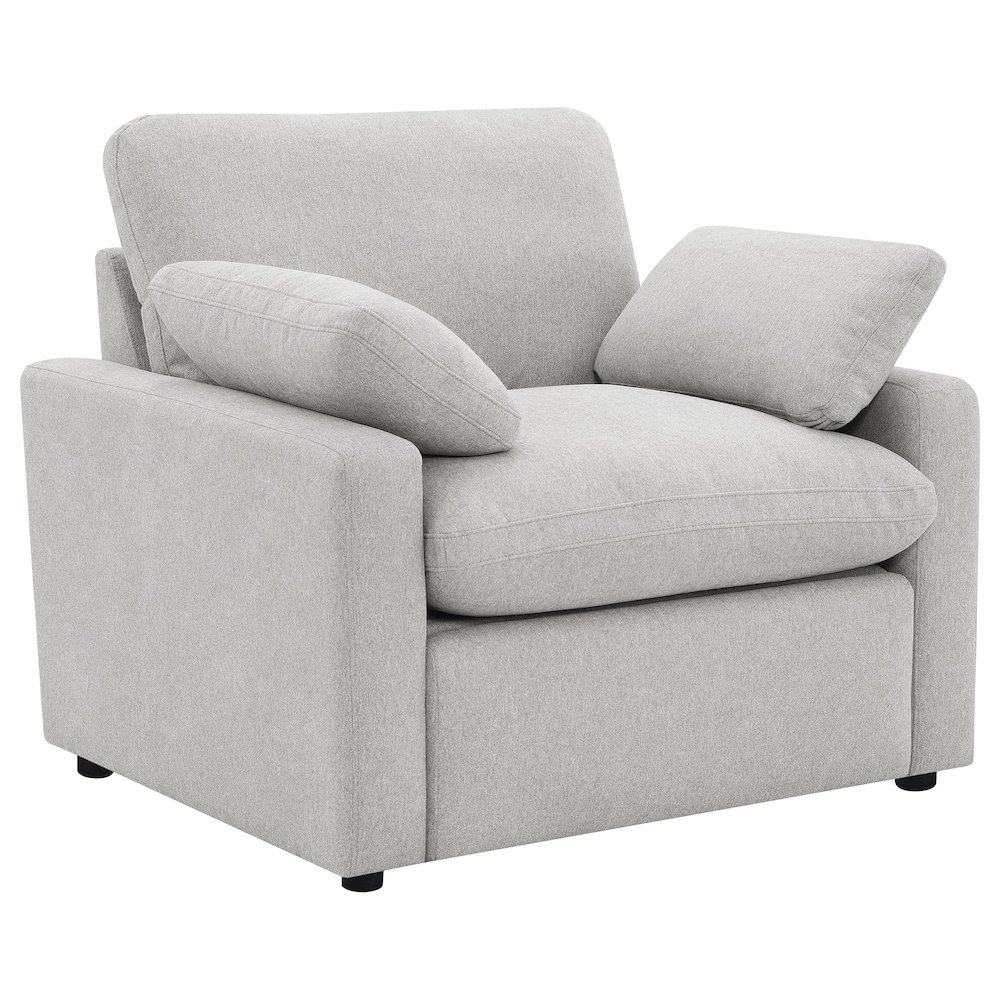Collins Upholstered Power Recliner Chair Grey. Picture 1