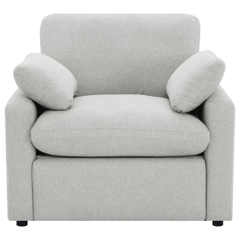 Collins Upholstered Power Recliner Chair Grey. Picture 3