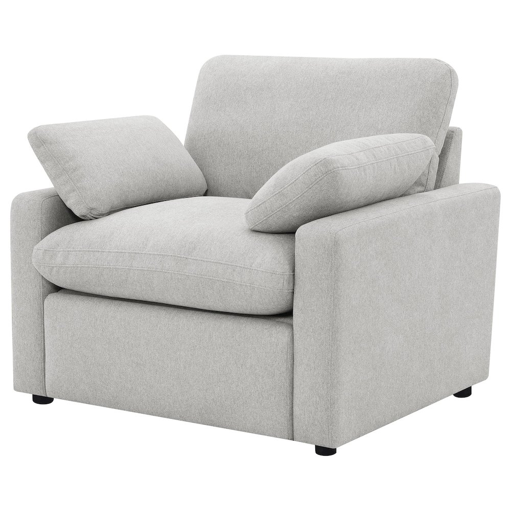 Collins Upholstered Power Recliner Chair Grey. Picture 4