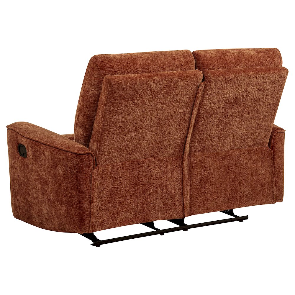 Navarro 2-piece Upholstered Reclining Sofa Set Orange. Picture 3