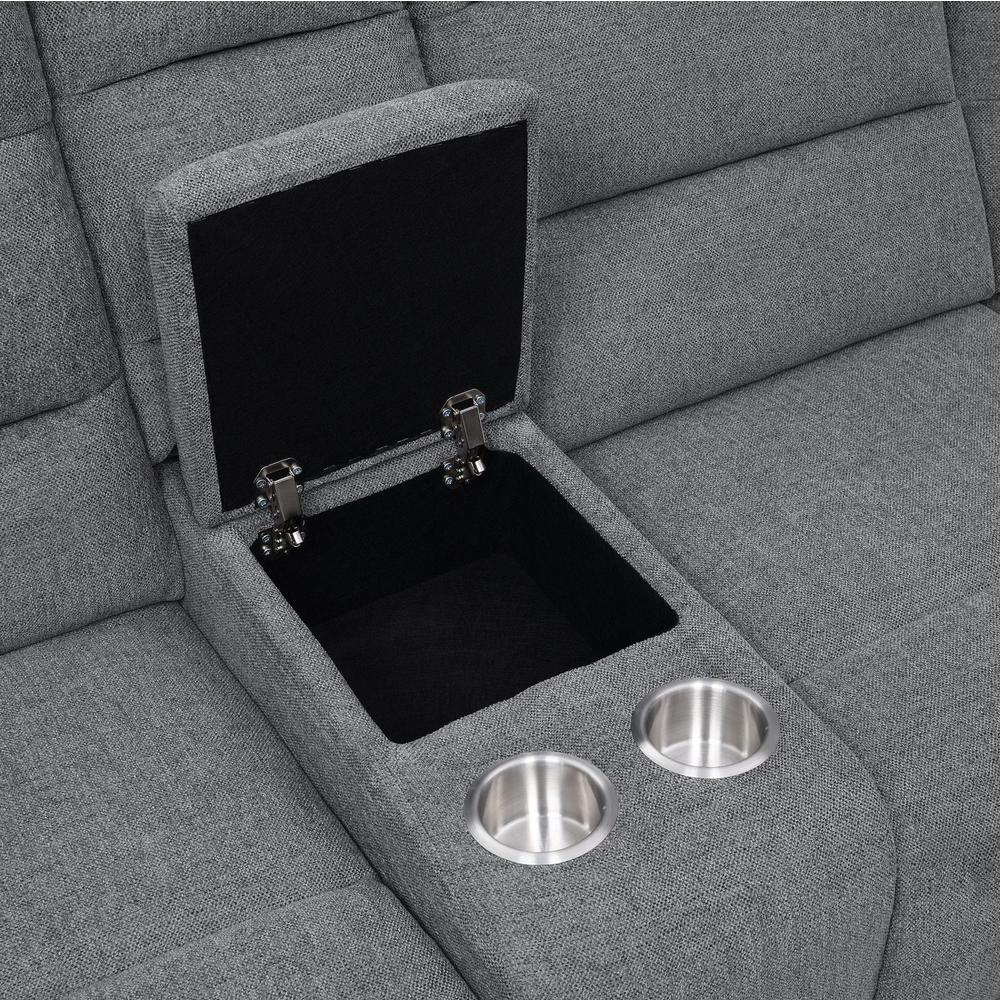 Laf Loveseat , Smoke, 63.00 X 36.50 X 39.50"H. Picture 3