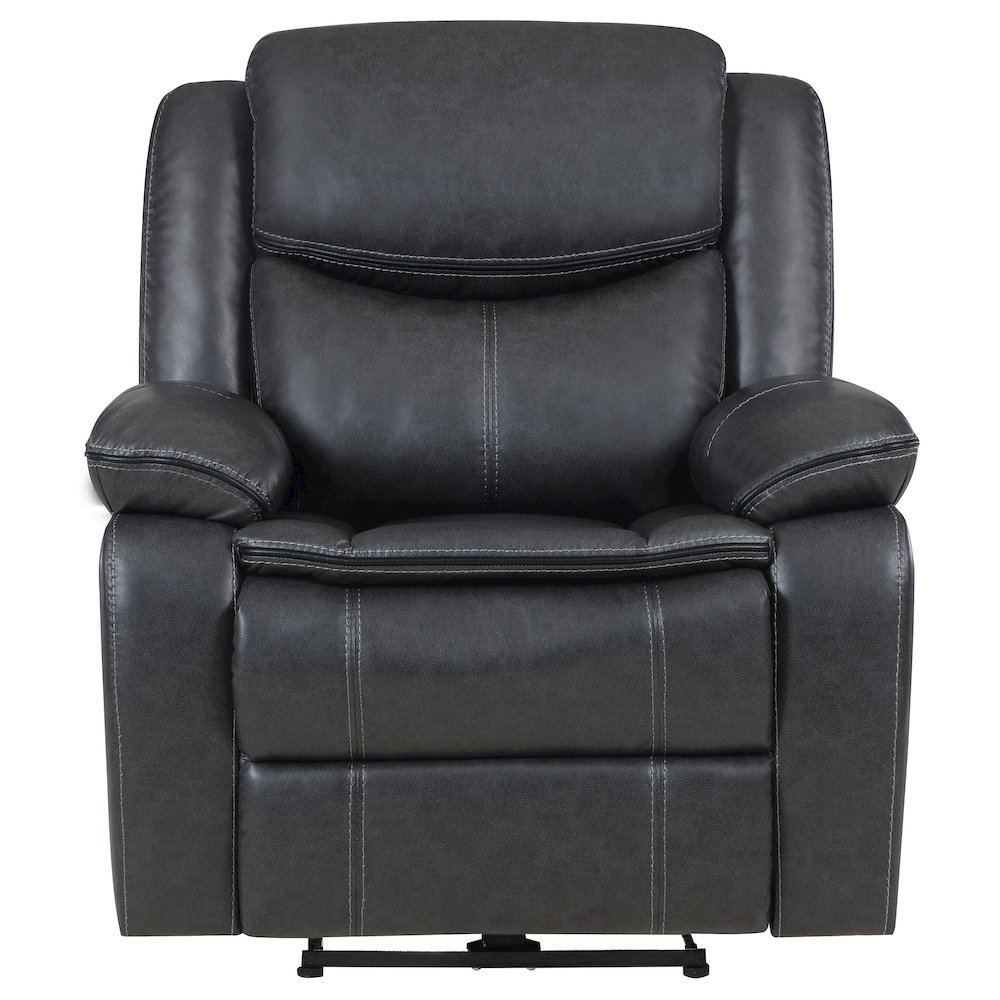 Sycamore Upholstered Power Recliner Chair Dark Grey. Picture 4