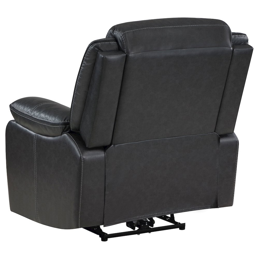 Sycamore Upholstered Power Recliner Chair Dark Grey. Picture 5