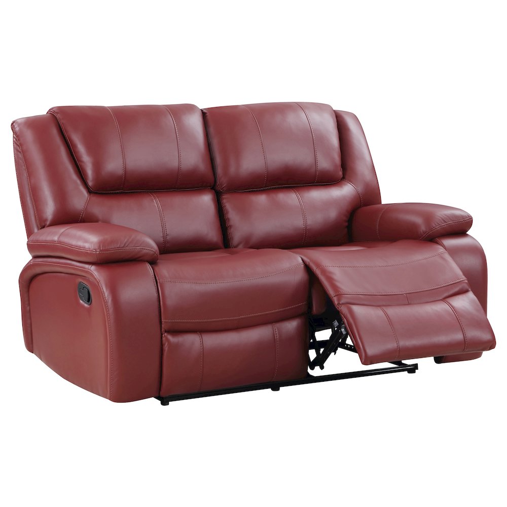 Camila Upholstered Motion Reclining Loveseat Red. Picture 3