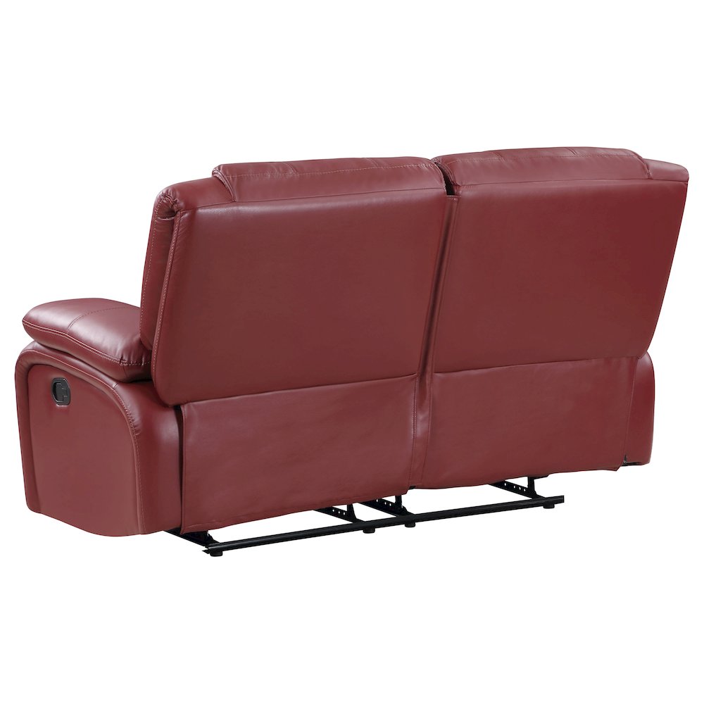 Camila Upholstered Motion Reclining Loveseat Red. Picture 5