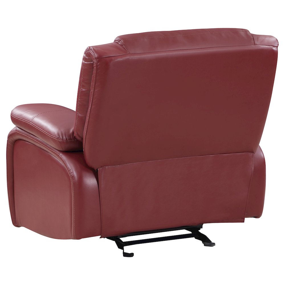 Camila Upholstered Glider Recliner Chair Red. Picture 5