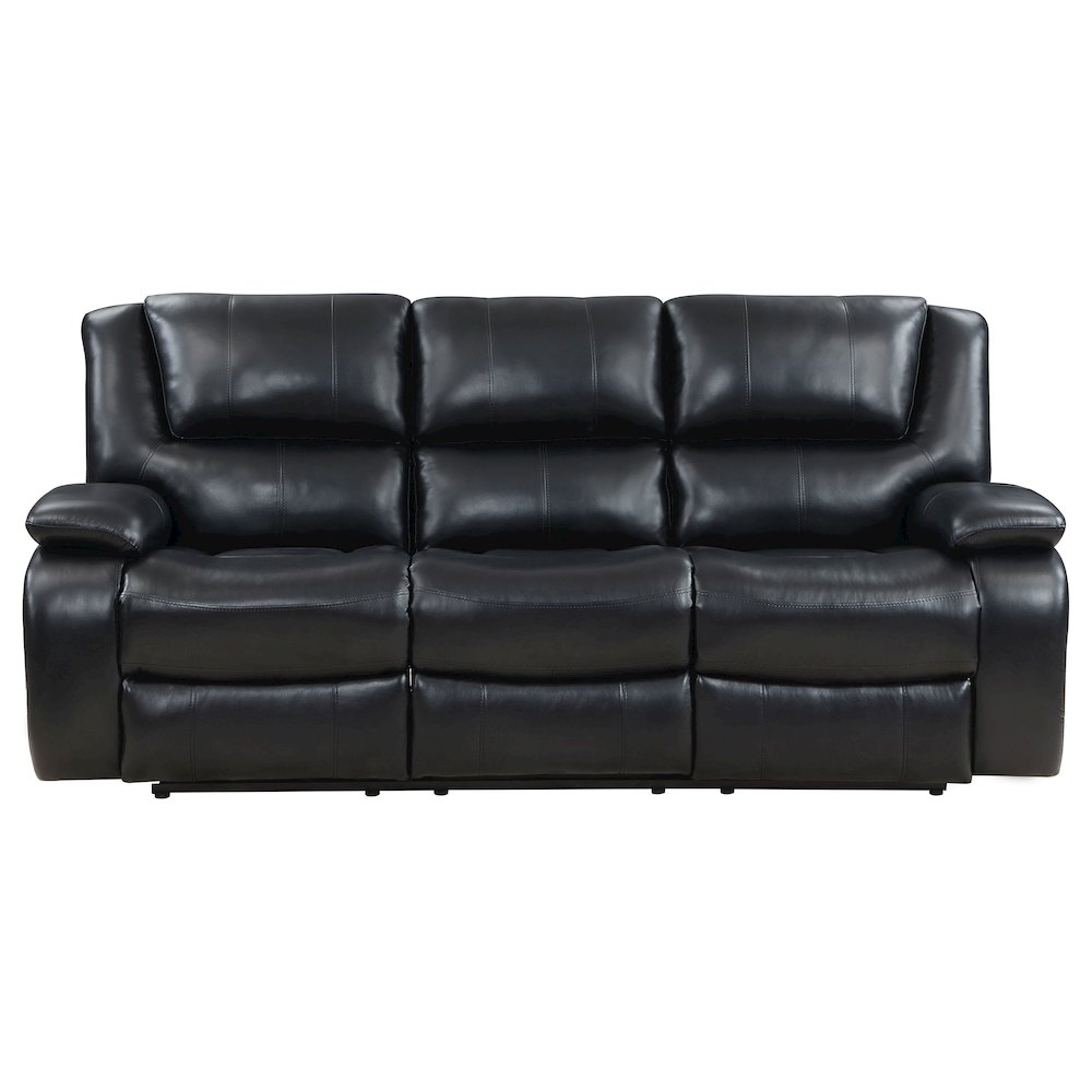 Camila Upholstered Motion Reclining Sofa Black. Picture 4