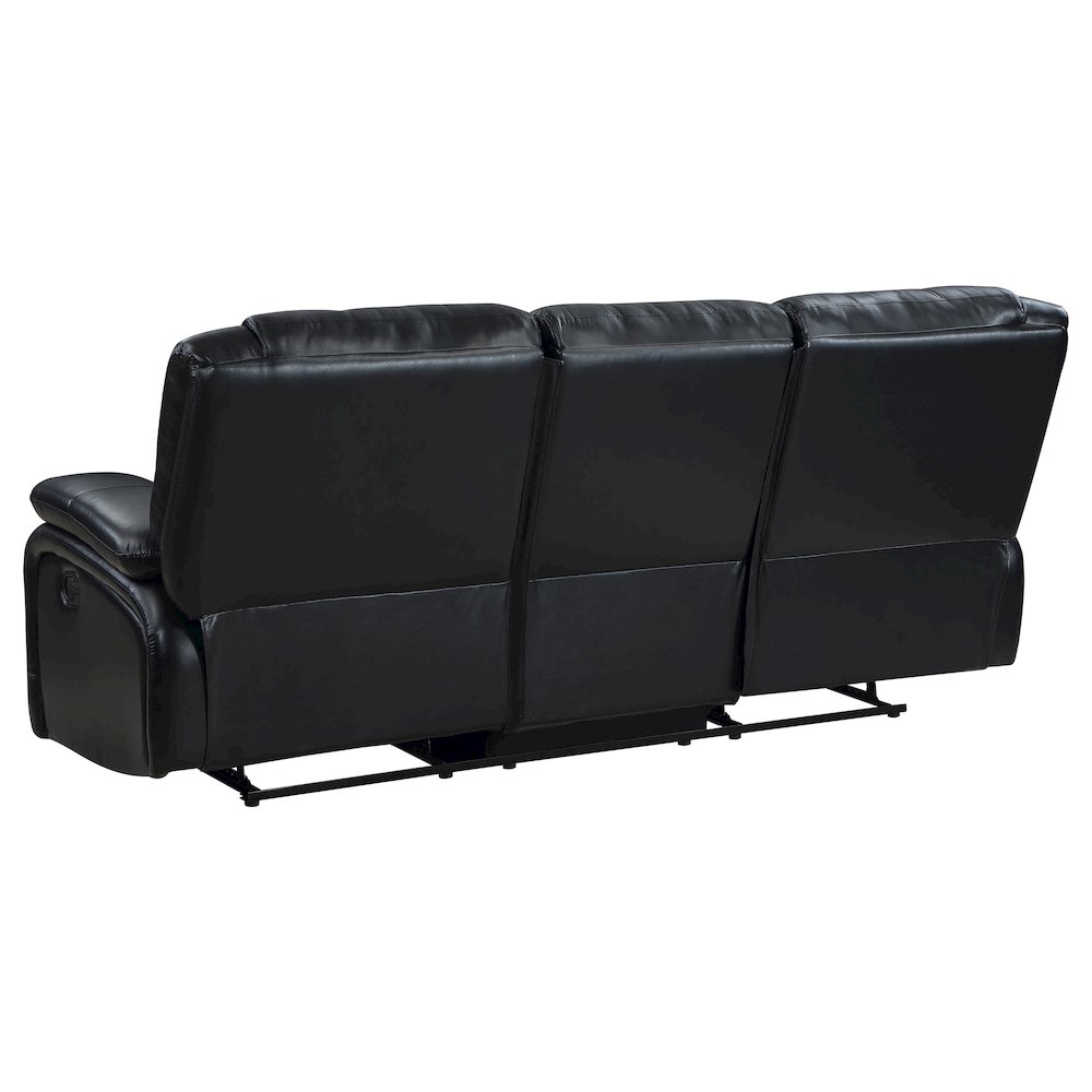 Camila 3-piece Upholstered Motion Reclining Sofa Set Black. Picture 4