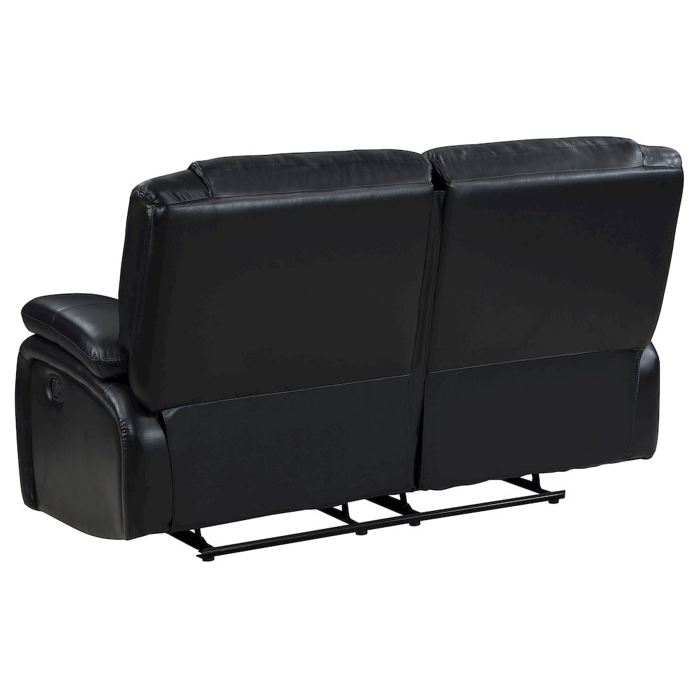 Camila 3-piece Upholstered Motion Reclining Sofa Set Black. Picture 8