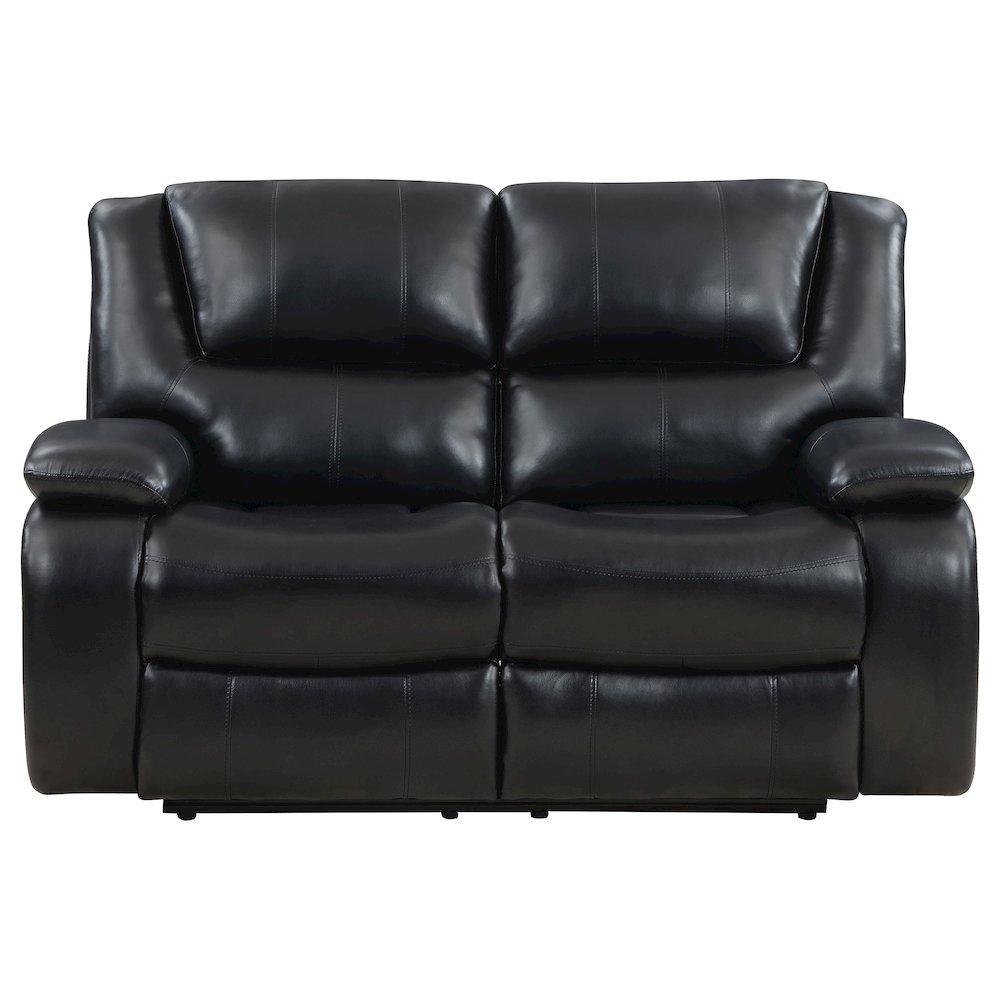 Camila Upholstered Motion Reclining Loveseat Black. Picture 4