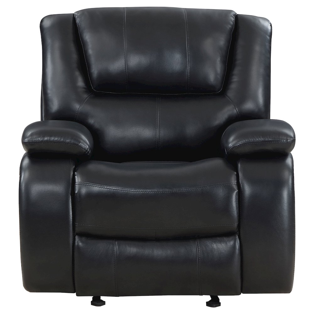 Camila Upholstered Glider Recliner Chair Black. Picture 4