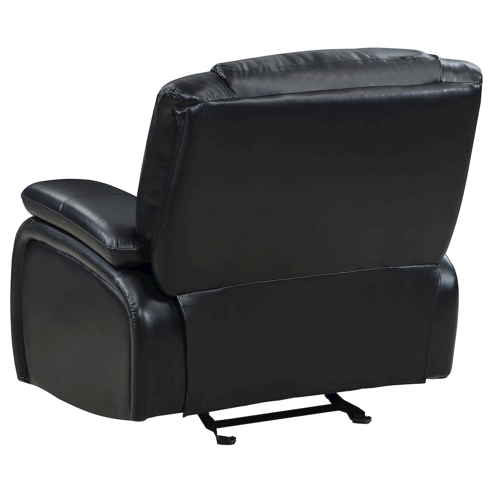 Camila Upholstered Glider Recliner Chair Black. Picture 5
