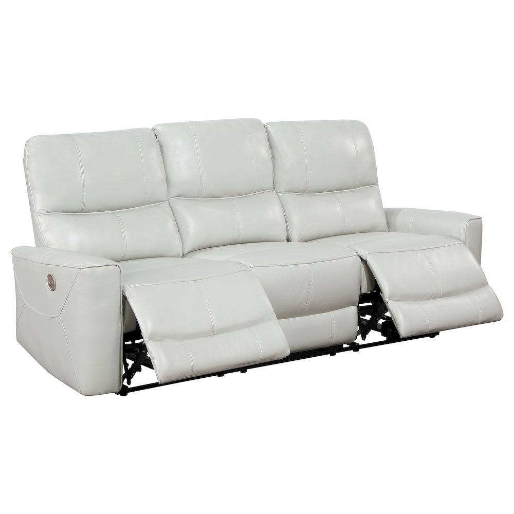 Greenfield Upholstered Power Reclining Sofa Dove Grey. Picture 3
