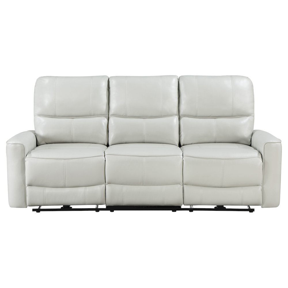 Greenfield Upholstered Power Reclining Sofa Dove Grey. Picture 4