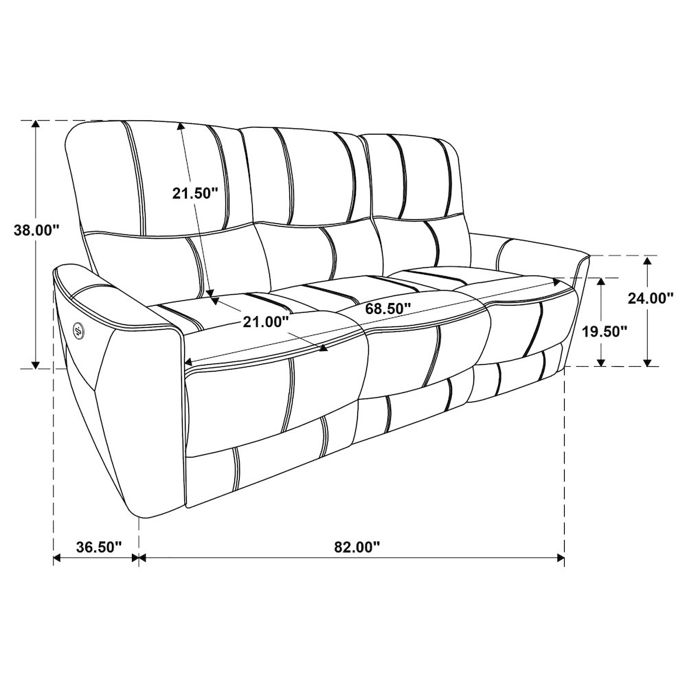 Greenfield Upholstered Power Reclining Sofa Dove Grey. Picture 13