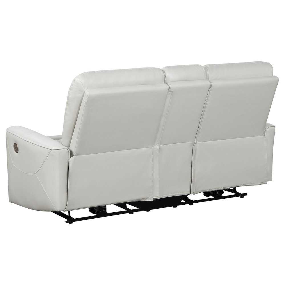Greenfield Upholstered Power Reclining Loveseat Dove Grey. Picture 5