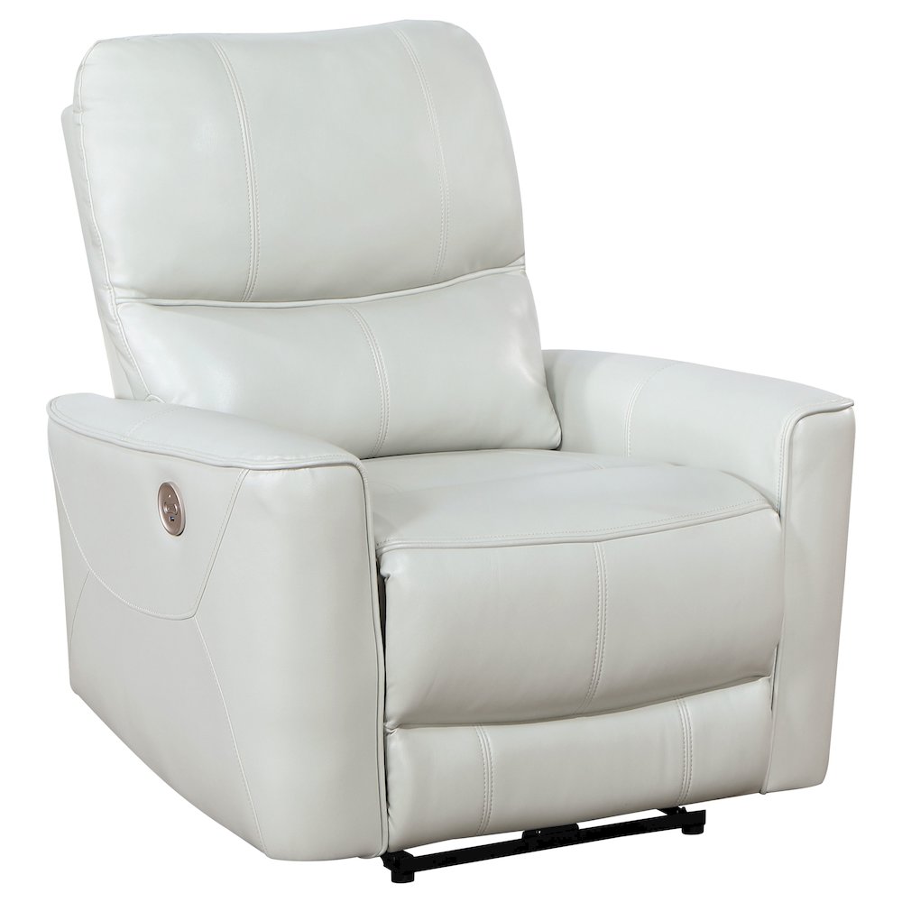 Greenfield Upholstered Power Recliner Chair Dove Grey. Picture 1