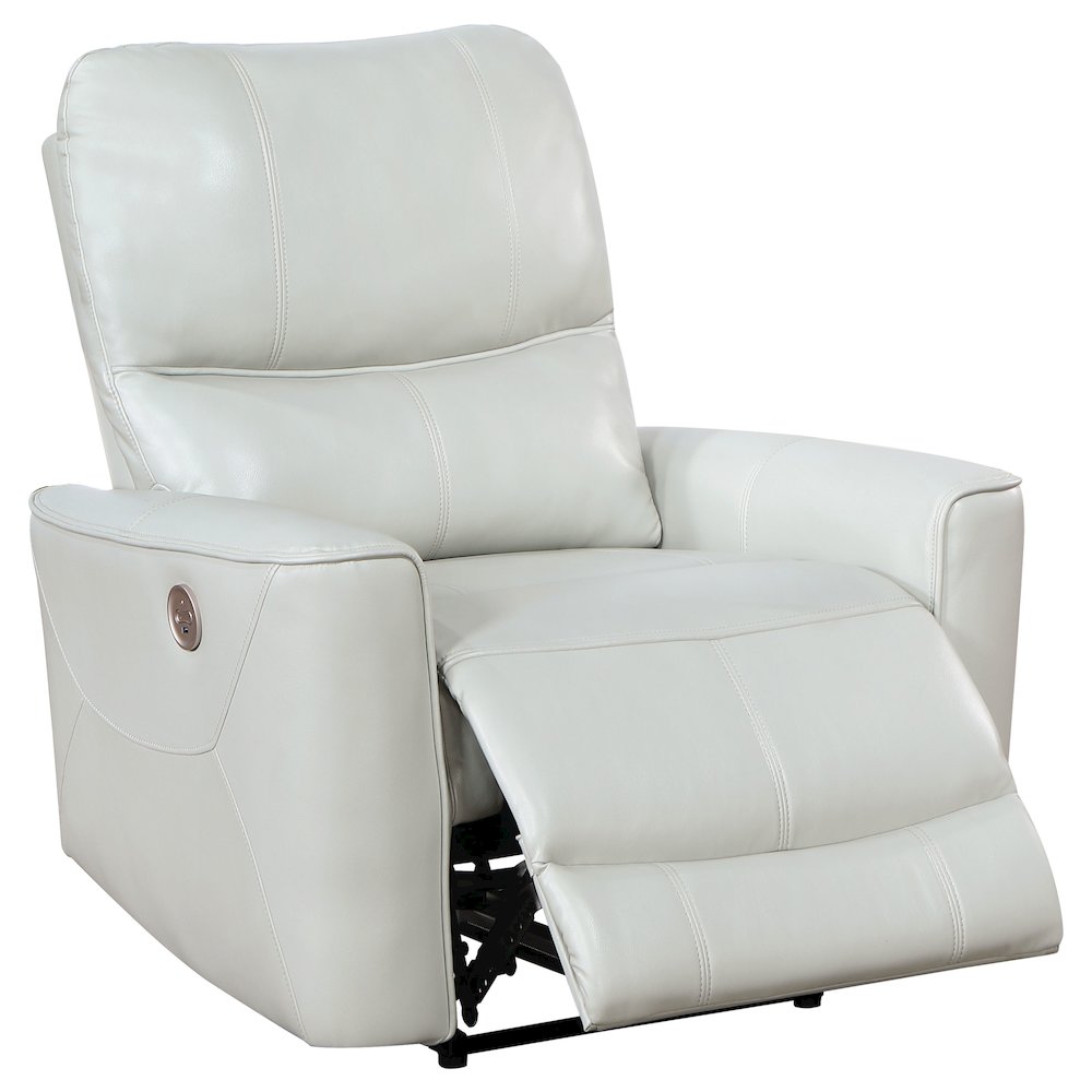 Greenfield Upholstered Power Recliner Chair Dove Grey. Picture 3