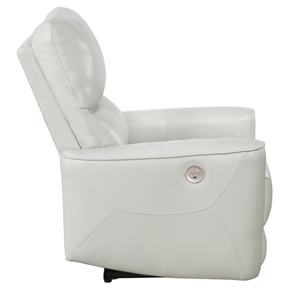 Greenfield Upholstered Power Recliner Chair Dove Grey. Picture 6