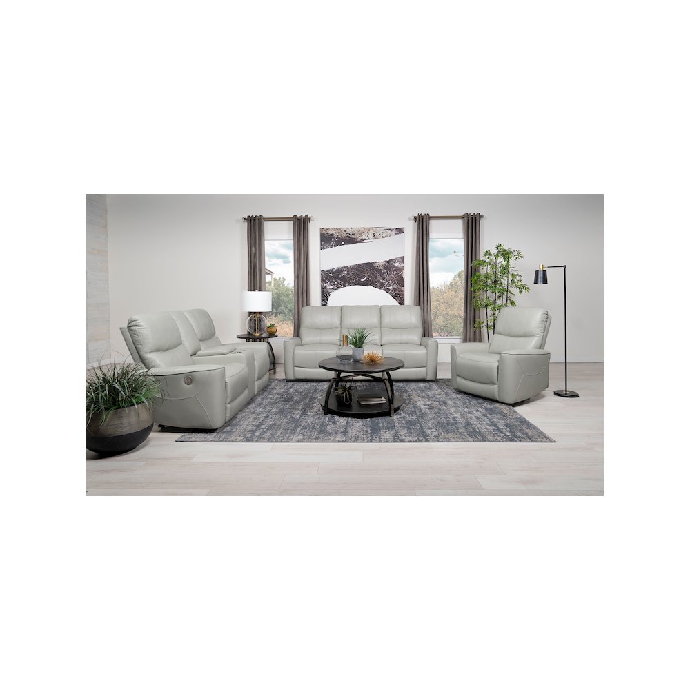 Greenfield Upholstered Power Recliner Chair Dove Grey. Picture 10