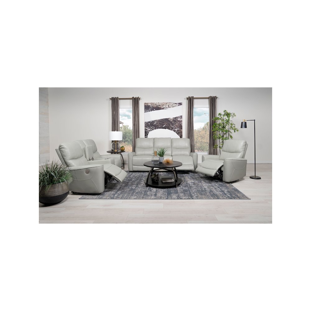 Greenfield Upholstered Power Recliner Chair Dove Grey. Picture 11