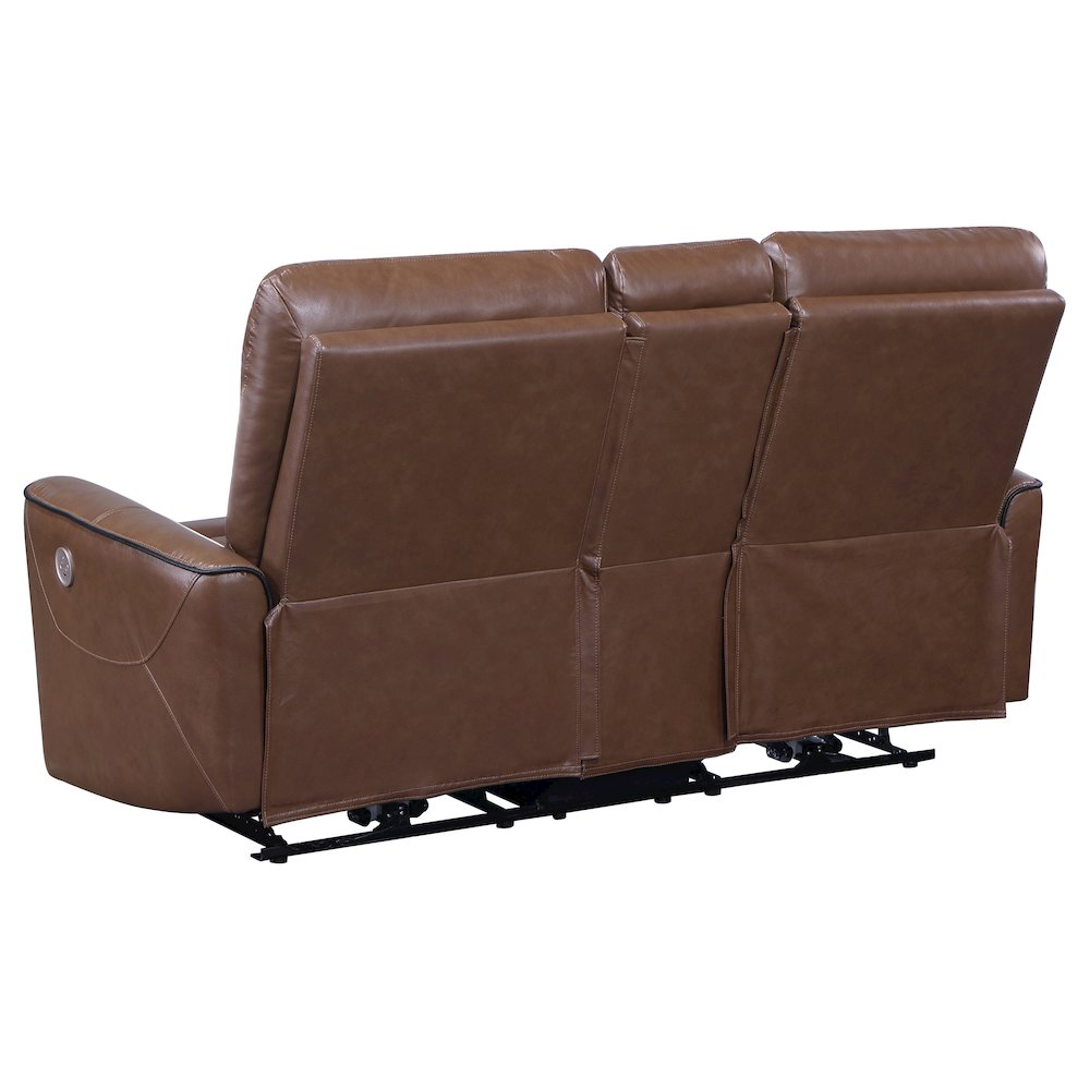 Greenfield 3-piece Power Reclining Sofa Set Saddle Brown. Picture 7