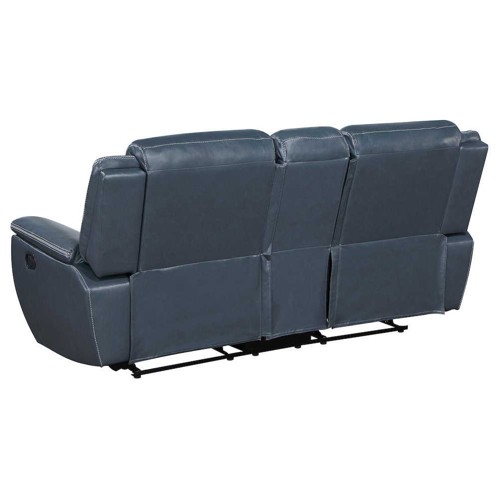Sloane Upholstered Padded Arm Reclining Loveseat Blue. Picture 5