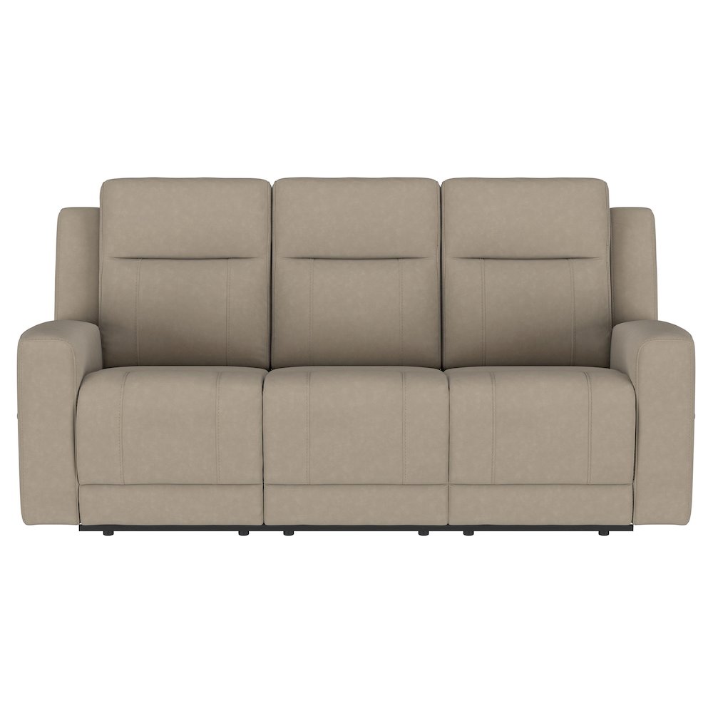 Brentwood Upholstered Motion Reclining Sofa Taupe. Picture 3