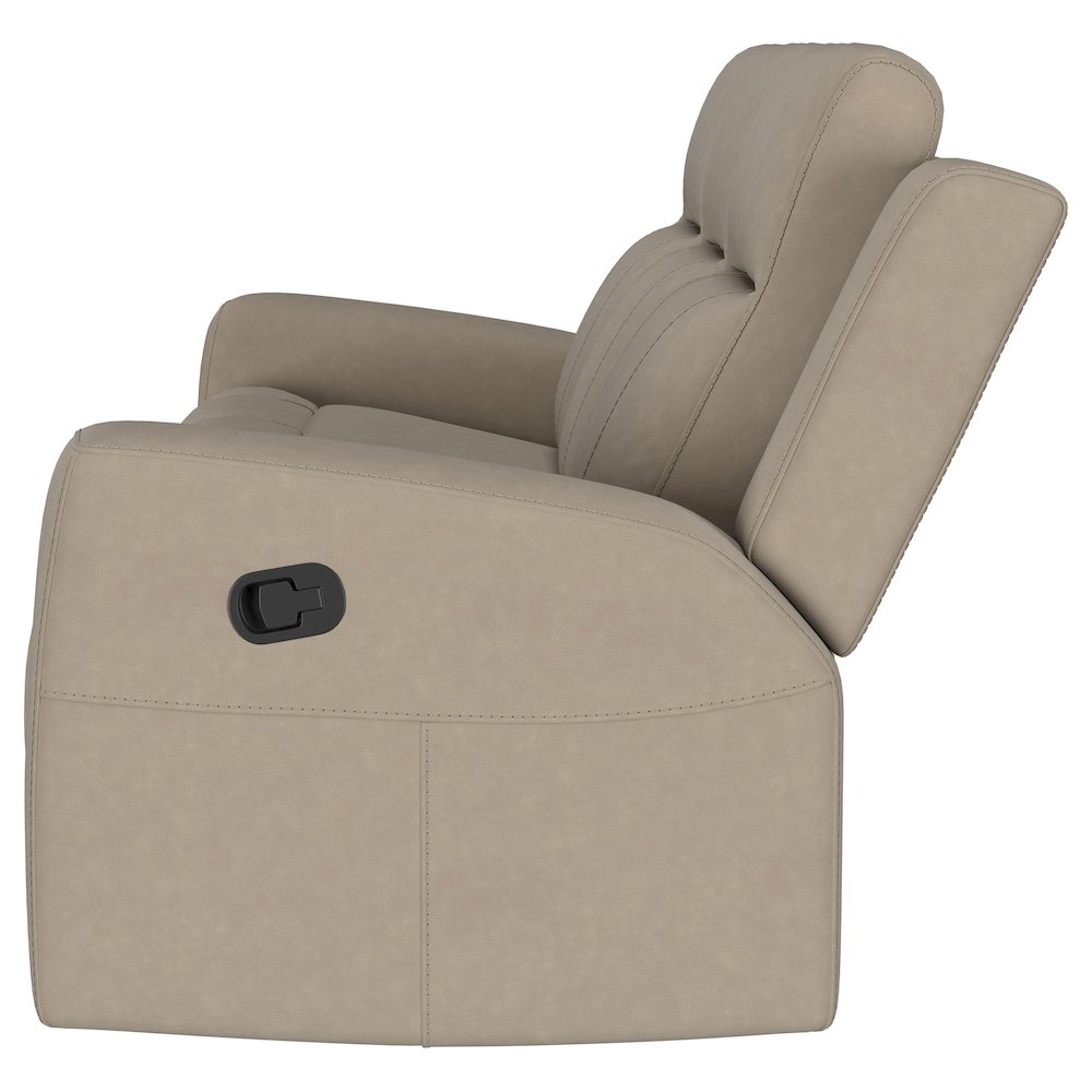Brentwood Upholstered Motion Reclining Sofa Taupe. Picture 5