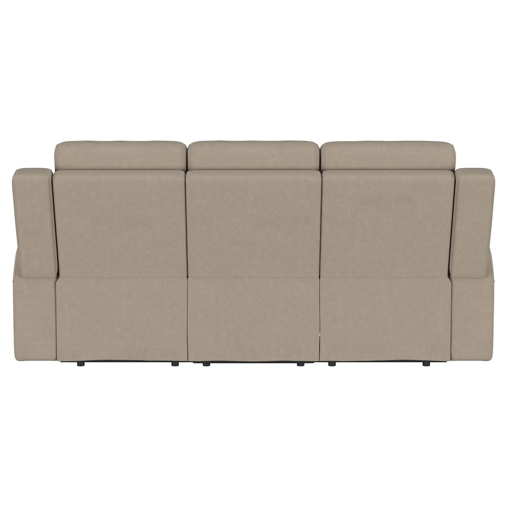 Brentwood Upholstered Motion Reclining Sofa Taupe. Picture 7