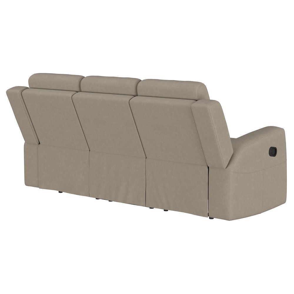 Brentwood Upholstered Motion Reclining Sofa Taupe. Picture 8